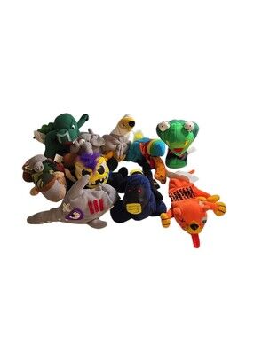 Lot of 10 Vintage 1997 Meanies Series 1 Plush Splat the Roadkill Boris Bart New